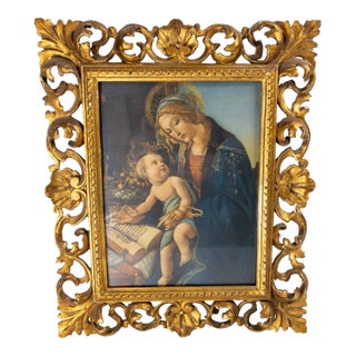 Early 20th Century Italian Carved Giltwood Florentine Picture or Painting Frame For Sale