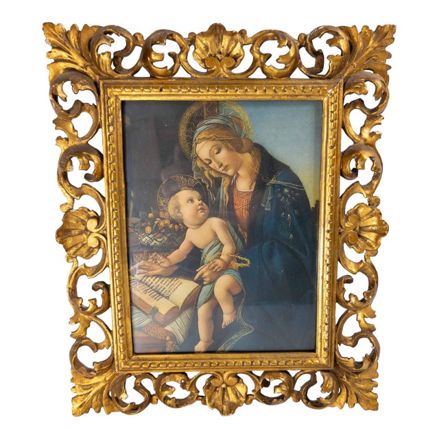 Early 20th Century Italian Carved Giltwood Florentine Picture or Painting Frame For Sale