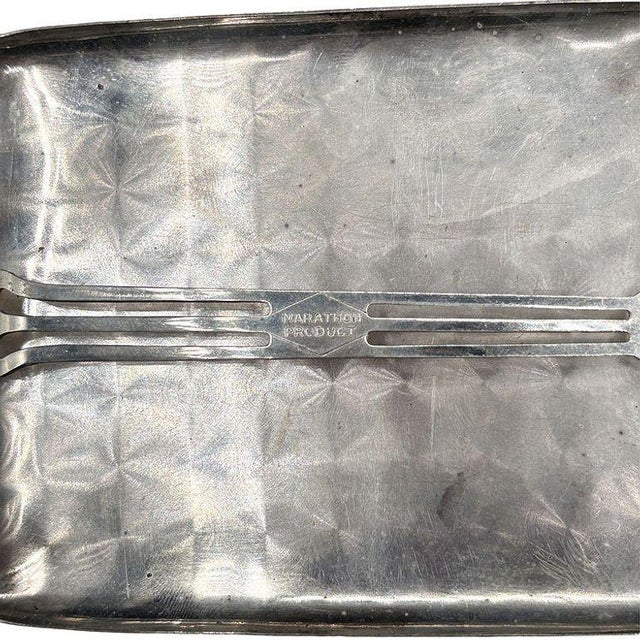 Metal 1930s Sterling Silver Art Deco Cigarette Case W/ 18k Gold Inlay by Marathon For Sale - Image 7 of 11