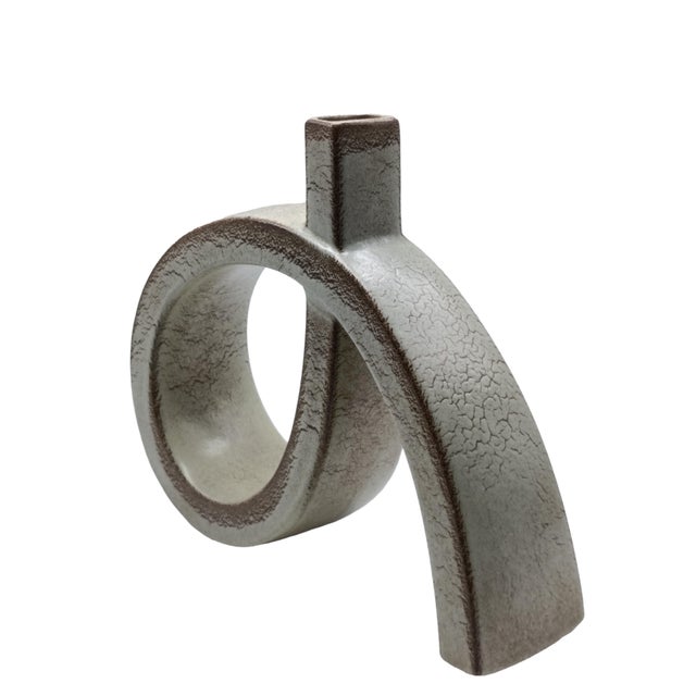 Mid-Century Modern Vintage Italian Ceramic Single-Flower Vase by Roberto Rigon for Bertoncello, 1970s For Sale - Image 3 of 9