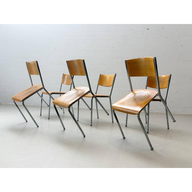 Brown Vintage Stacking Chair by Gustav Hassenpflug for Embru, 1970s For Sale - Image 8 of 18