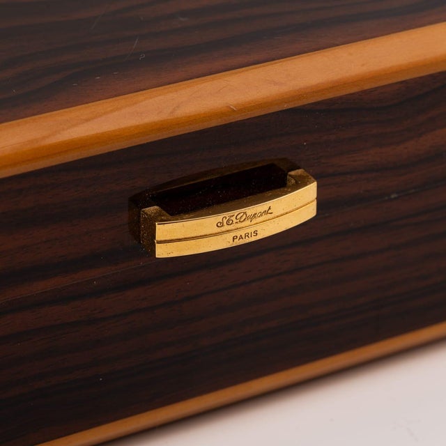 Wood Large Vintage Cigar Humidor by S.T. Dupont, 1980s For Sale - Image 7 of 18