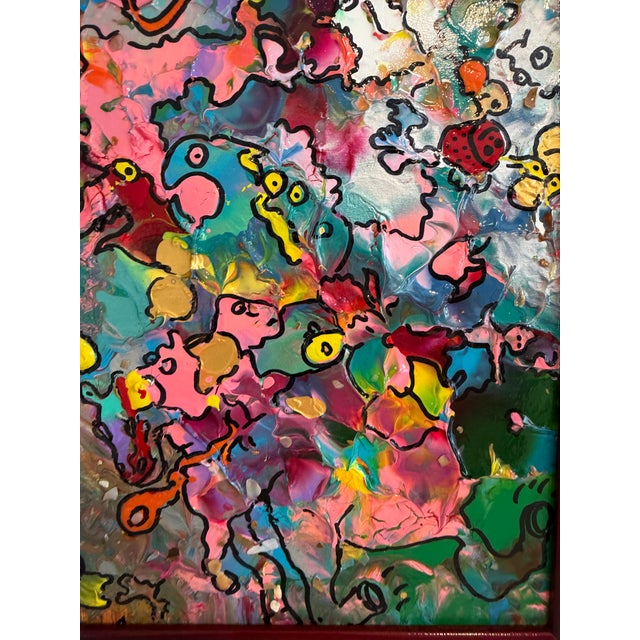Abstract Serg Graff "Gallop, Little Horse!" Abstract Painting Framed Outsider Art Coa For Sale - Image 3 of 8