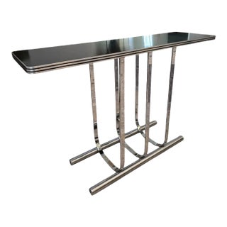 Rohde for Troy Sunshade Chrome Console Table For Sale