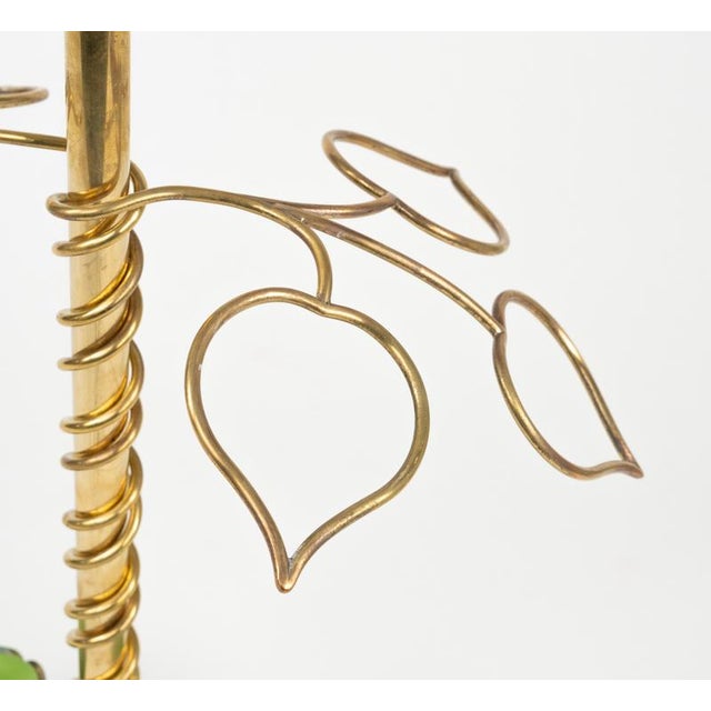 Mid-Century Flower Umbrella Stand in Glass and Brass in the style of Cristal Arte, Italy, 1960s For Sale - Image 15 of 16