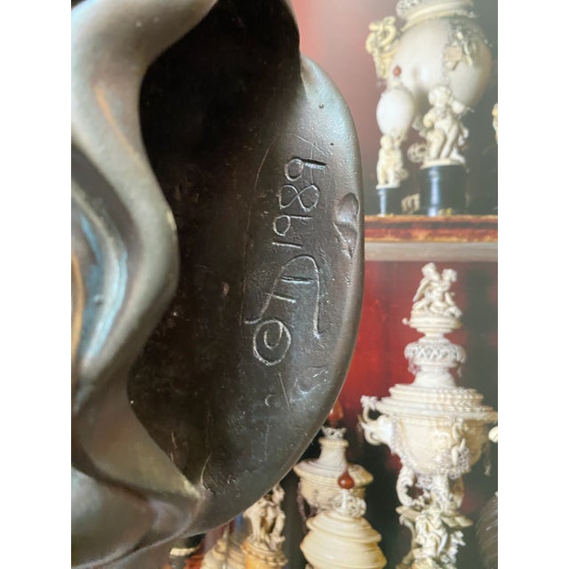 Vintage 1989 Art Nouveau Goddess Wall Pocket For Sale - Image 6 of 6