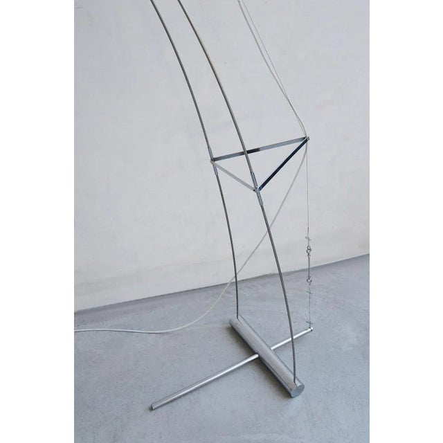 Arc Floor Lamp in Steel and Aluminium, 1970s For Sale - Image 6 of 11