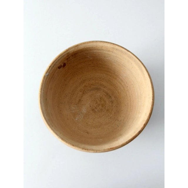 Brown Vintage Studio Pottery Bowl For Sale - Image 8 of 10