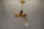 French Art Nouveau Cherub Pendant Light in Carved Wood & Frosted Glass, 1920 For Sale - Image 17 of 18