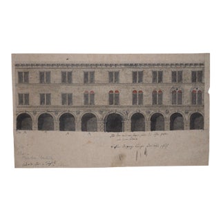 18th Century Old Master Architectural Drawing For Sale