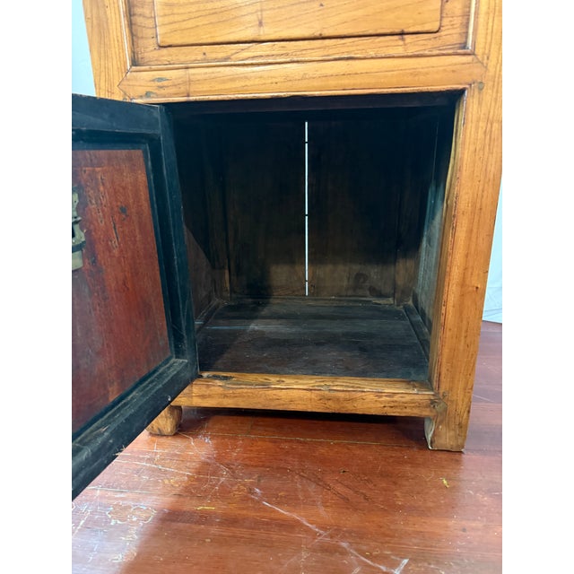 Antique Chinese Elm Ventilated Food Safe Cabinet C. 1900-1930 For Sale - Image 11 of 16