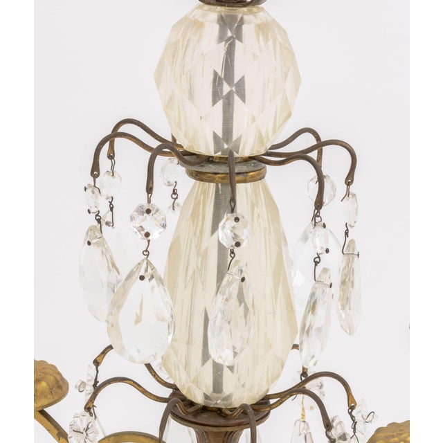 Metal Louis XVI Style Gilt Bronze Girandole Mounted Lamp For Sale - Image 7 of 8