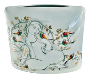 Mid-Century 1965 Rosenthal 'Love Story' Porcelain Vase by Danish Artist Bjørn Wiinblad