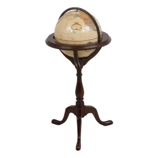 Brandt Replogle Globe/Mahogany Stand For Sale