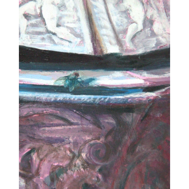 Ceremonial by Elena Burykina | Oil on Panel Portrait of an ornate knight's helmet For Sale - Image 4 of 5