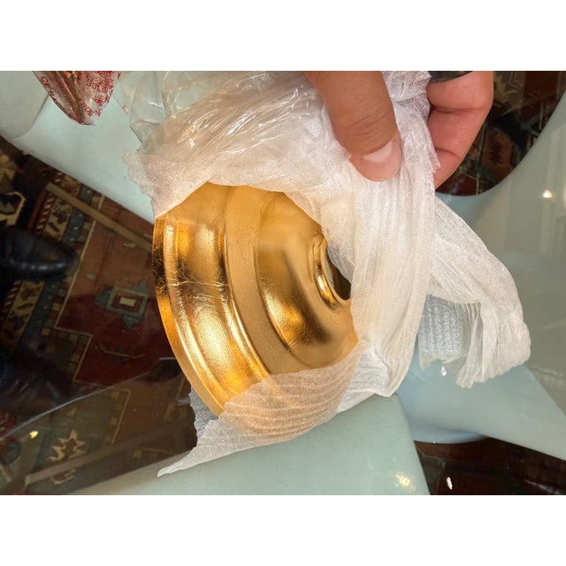 Gold John-Richard Gold Leaf Swag Chandelier For Sale - Image 8 of 12