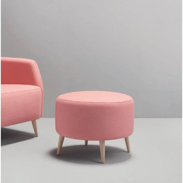 Alice ottoman - round by pepe albargues dimensions: w54, d54, h41 materials: pine wood structure reinforced with plywood...
