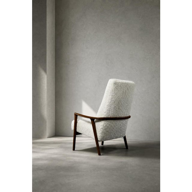 Mid-Century Modern Mid-Century Scandinavian Modern White Teak Armchair from Bröderna Andersson, 1960s For Sale - Image 3 of 18