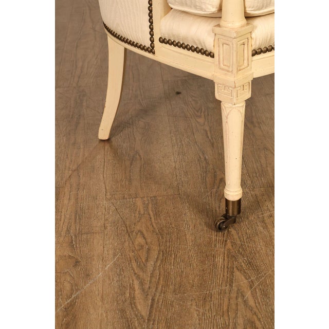 Henredon French Directoire Style Painted Armchair For Sale - Image 11 of 18