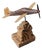 Art Deco Propeller Plane in Carved Wood and Metal, 1920s For Sale