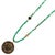 Green Jade Stone Spiritual Soul Gold Medallion Pendant Necklace For Sale - Image 14 of 16