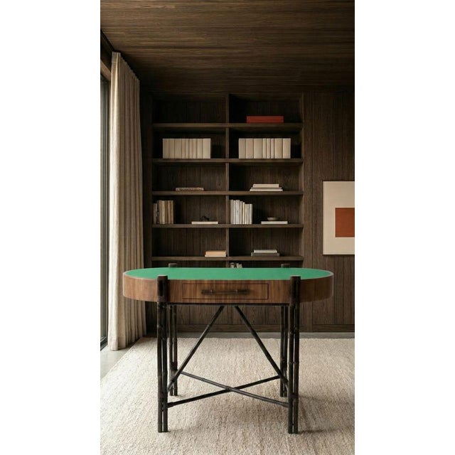 Nomad Desk in Walnut and Real Bamboo by Auste Ost For Sale - Image 6 of 7