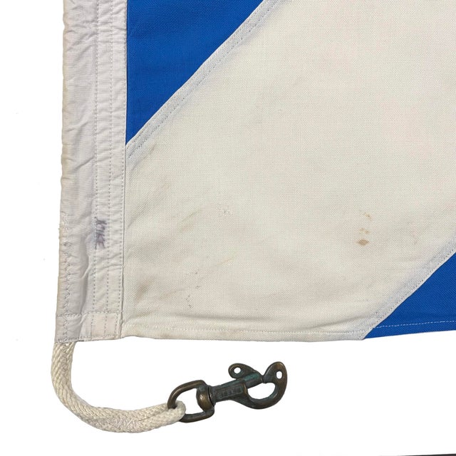 This large vintage signal flag is made from a soft synthetic cloth in bright colors, with a similar look and feel of...