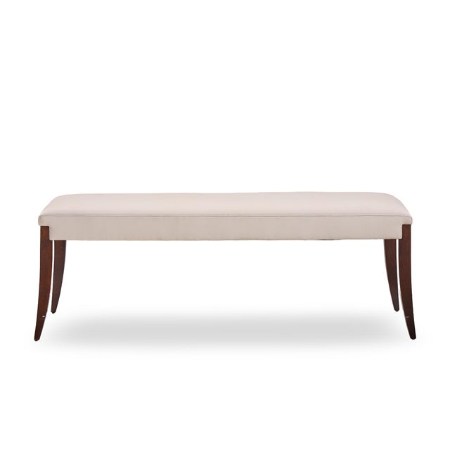 Thomas Pheasant for Baker Furniture Adam Bench This bench measures: 53 wide x 16.75 deep x 18.75 high, with a seat...