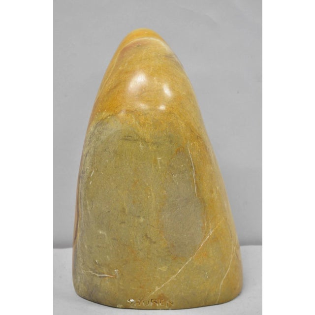 Vintage Seymour Shuren Modern Carved Alabaster Mother & Child Figure Sculpture For Sale - Image 9 of 17