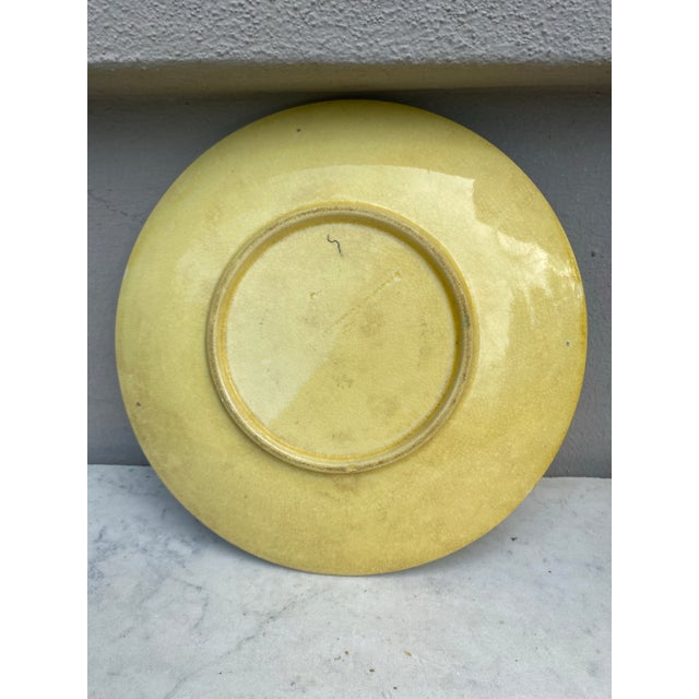 Late 19th Century Majolica Vine Leaves Plate Sarreguemines, Circa 1890 For Sale - Image 5 of 5