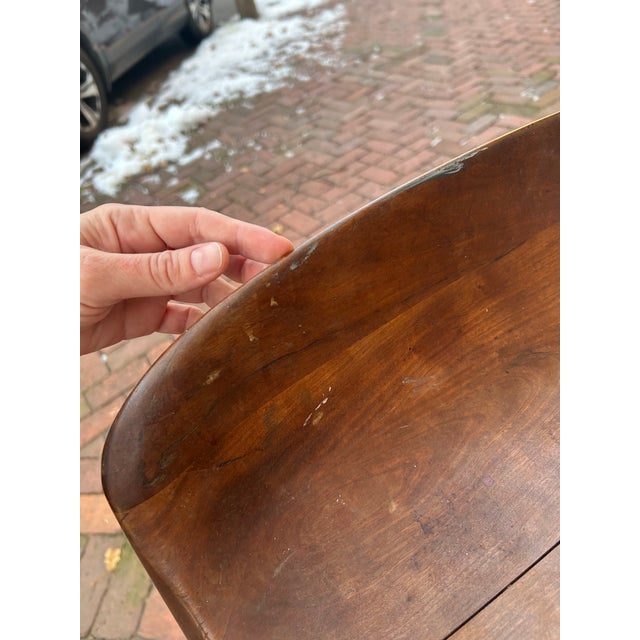 Sam Maloof Vintage Wendell Castle Style Studio Craft Wishbone Drafting Stool For Sale - Image 4 of 4