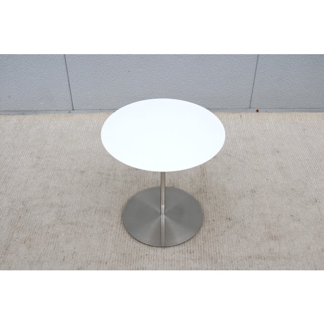 2020s Minimalist Jephson Robb for Bernhardt Design Quiet Round Occasional Side Table For Sale - Image 5 of 18