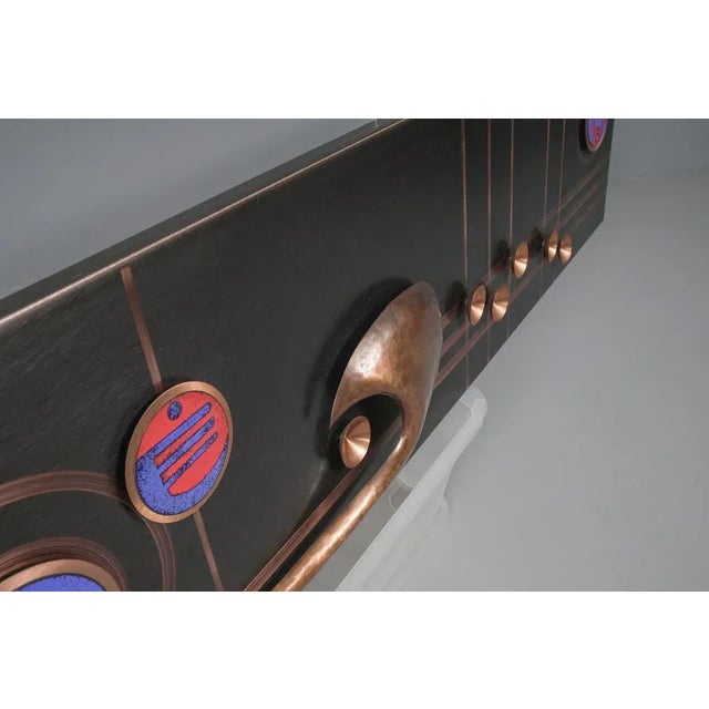 1970s Large Handmade Copper Wall Panel, 1960s-1970s For Sale - Image 5 of 11
