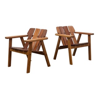 1980s Taj Style Chairs Attributed to Sergio Rodrigues - Set of 2 For Sale