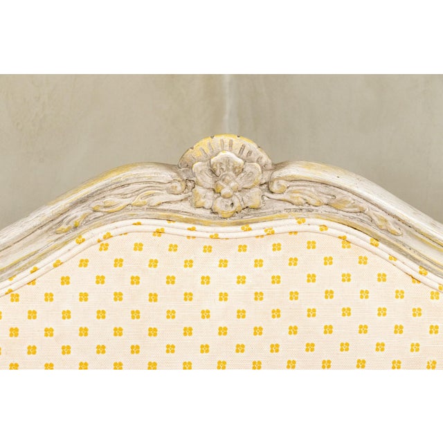 Early 20th Century Louis XV Style Painted Bergère Armchairs With Down Cushions – Pair For Sale In Raleigh - Image 6 of 14