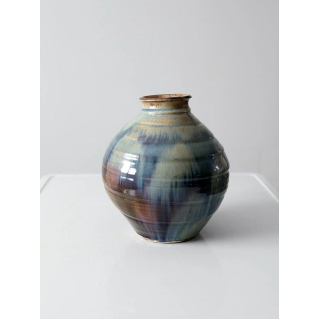 Vintage Studio Pottery Vase For Sale - Image 10 of 12