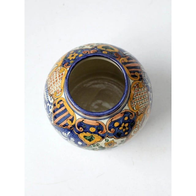 Ceramic Vintage Talavera Pottery Style Vase For Sale - Image 7 of 9