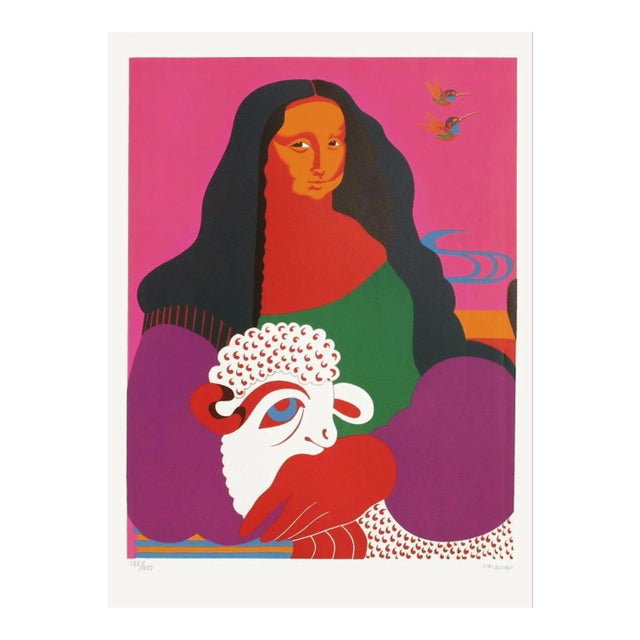 1967 "La Joconde" Lithograph by Nicolas Uriburu For Sale