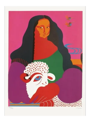 1967 "La Joconde" Lithograph by Nicolas Uriburu