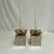 Mid 20th Century Vintage Contemporary Americana Christmas Metal Wrapped Present Candle Holders - a Pair. For Sale - Image 5 of 7