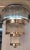 1940s Skyscraper Vintage 1940s Ceiling Hanging Chandelier Fixture Three Tier Nickel Brass & Glass Rod Ship 12 Light For Sale - Image 5 of 5
