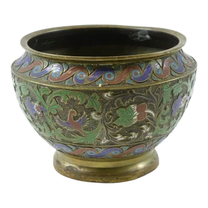Antique Chinese Bronze Cloisonne Vase