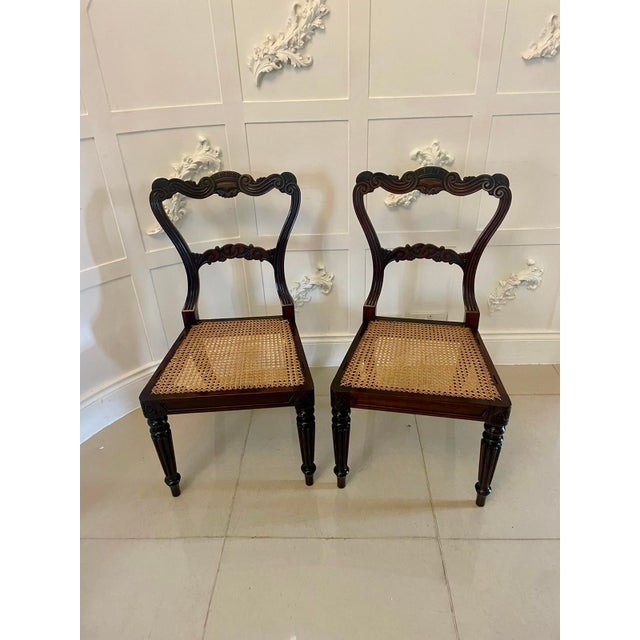 Antique Regency Carved Rosewood Dining Chairs, 1860, Set of 8 For Sale - Image 4 of 18