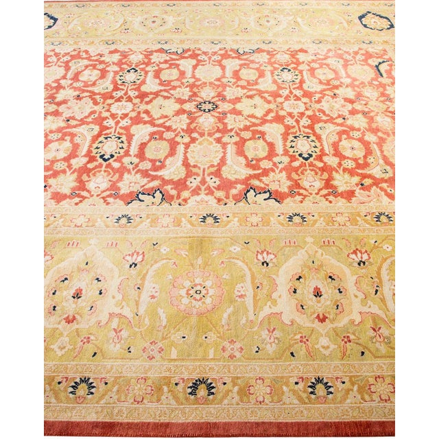 Solo Rugs Mogul, One-of-a-Kind Hand-Knotted Area Rug in Orange, 8' 1" x 9' 10" For Sale - Image 4 of 8