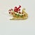 1960s Vintage Boho Chic Americana Candy Cane & Sleigh Christmas Brooch. For Sale - Image 4 of 6