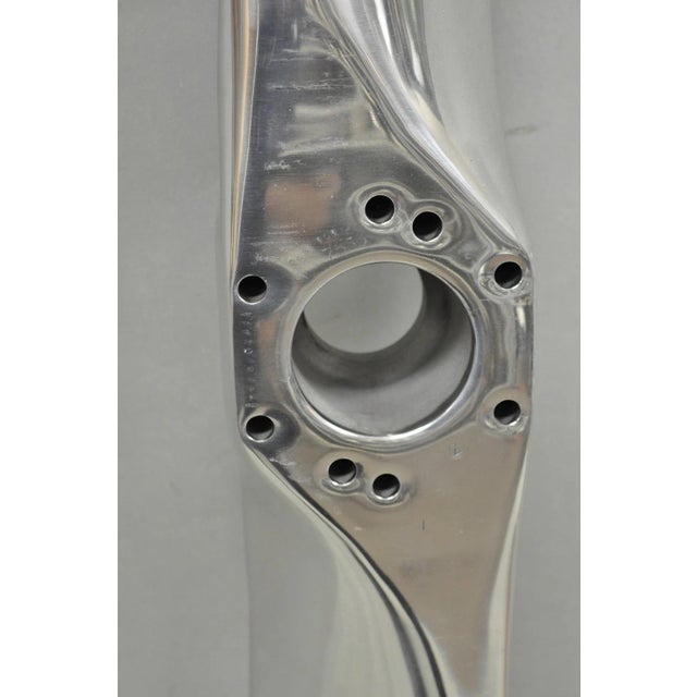 Metal Decorative Fixed Pitch Polished Aluminum 74" Propeller Blade "Not Airworthy" (B) For Sale - Image 7 of 18