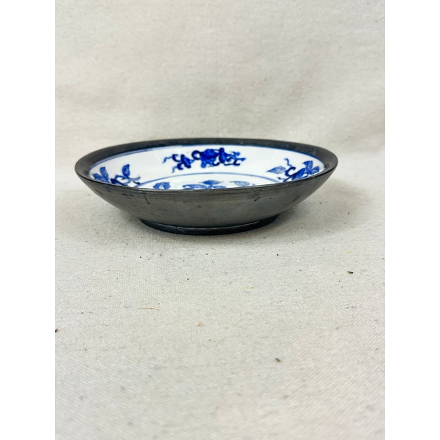 Chinese Vintage Blue & White Bowl For Sale - Image 3 of 7