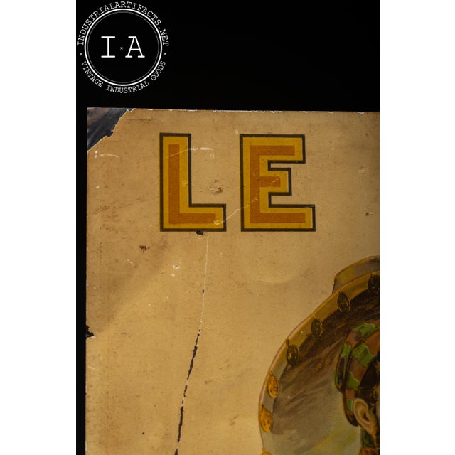 c. 1900s; L. Miller & Sons - New York, NY Color lithographed tin advertising sign promoting Le Roy Little Cigars,...