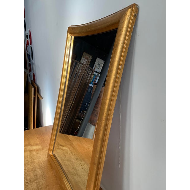 Wood Danish Gilded Wall Mirror C. 1960's For Sale - Image 7 of 18
