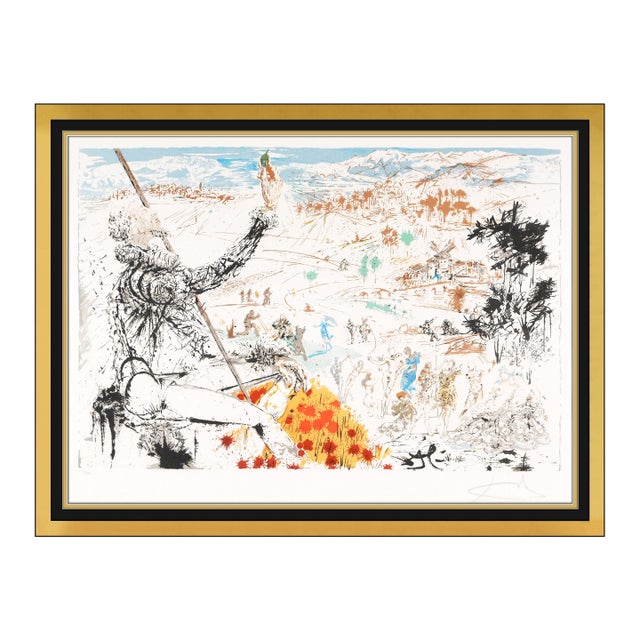 1957 l'Age d'Or Surreal Blue Lithograph Salvador Dalí For Sale